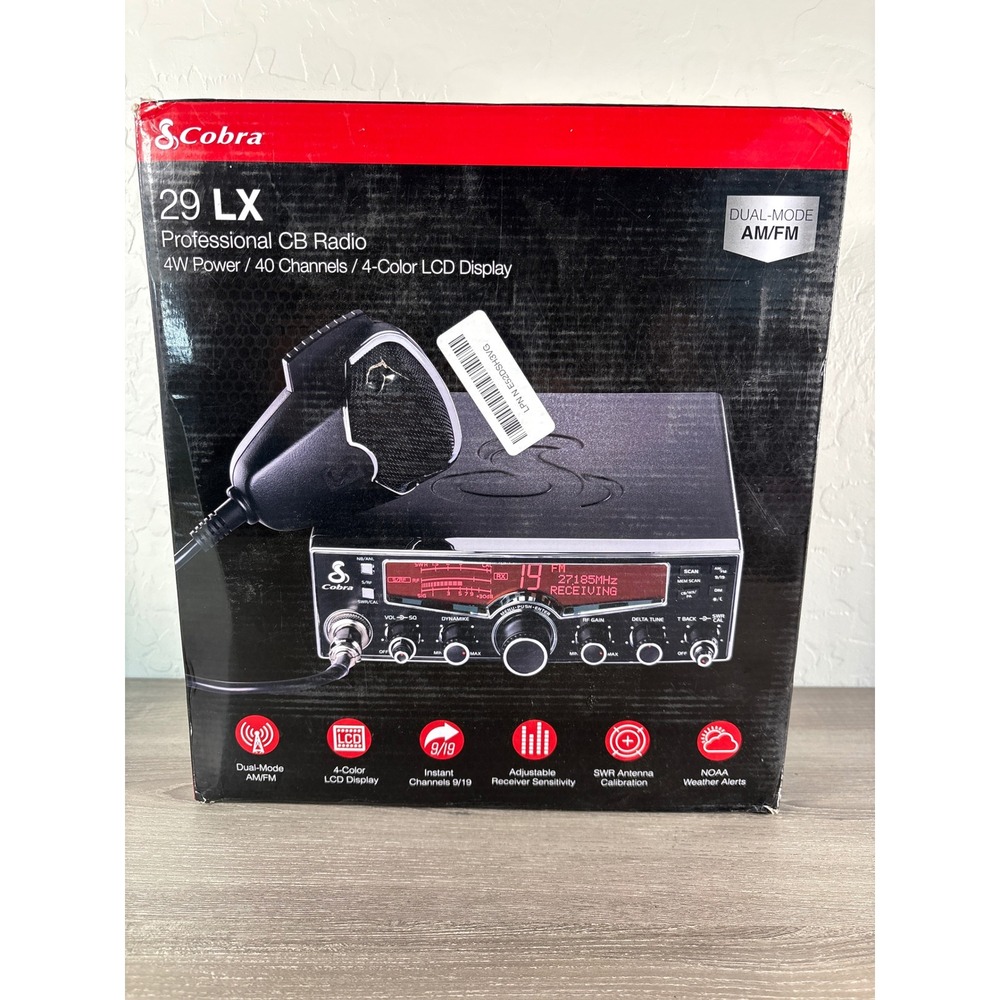 Cobra 29 LX‎ Professional CB Radio 40 Channel AM/FM 4-Color LCD Disp CCBP29LX01